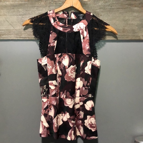 LeChateau floral lace top shirt - Picture 1 of 9